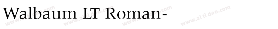 Walbaum LT Roman字体转换
